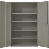 Extra Wide Hi-Boy Storage Cabinet, Steel, 4 Shelves, 72" H x 48" W x 24" D, Grey  FL786 | TENAQUIP