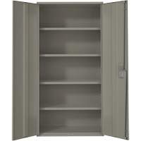 Hi-Boy Storage Cabinet, Steel, 4 Shelves, 72" H x 36" W x 18" D, Grey  FL787 | TENAQUIP