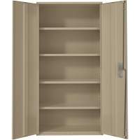 Hi-Boy Storage Cabinet, Steel, 4 Shelves, 72" H x 36" W x 18" D, Beige  FL789 | TENAQUIP