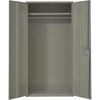 Wardrobe Storage Cabinet, Steel, 36" W x 18" D x 72" H, Grey  FL791 | TENAQUIP