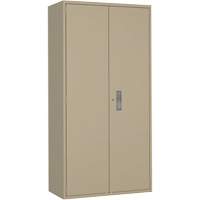 Wardrobe Storage Cabinet, Steel, 36" W x 18" D x 72" H, Beige  FL792 | TENAQUIP
