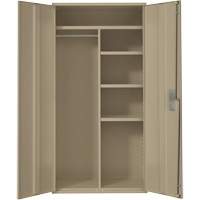 Perfix Inc. 94 R 26-18-9393 Combination Storage Cabinet, Steel, 6 Shelves, 72" H x 36" W x 18" D, Beige