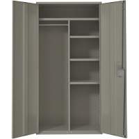 Perfix Inc. 94 R 26-18-9363 Combination Storage Cabinet, Steel, 6 Shelves, 72" H x 36" W x 18" D, Grey
