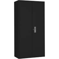 Perfix Inc. 94 R 26-18-9367 Combination Storage Cabinet, Steel, 6 Shelves, 72" H x 36" W x 18" D, Black
