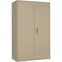 Perfix Inc. 88 R 22-XL-9393 Armoire de rangement Hi-Boy tr&egrave;s large, Acier, 4 Tablettes, 72" h x 48" la x 24" P, Beige