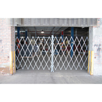 Galvanized Eco Security Gate, Fixed Double Folding, 14' L x 7' H Expanded FL953 | TENAQUIP