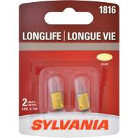 Sylvania 30213 1816 Mini-ampoule automobile &agrave; longue dur&eacute;e de vie, Incandescente, 4,29 W, Blanc cass&eacute;