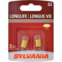 Sylvania 30220 53 Long Life Mini Long Life Mini Bulb, Incandescent, 1.73 W, Off White