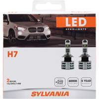 Sylvania 37690 H7 Headlight Bulb, LED, 13.2 W/17 W, White