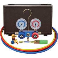 Mastercool 89660-UV Automotive R134A 2-Way Manifold Gauge Set with Mini Dye Injector