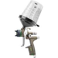 SATA 1062017 Pistolet de peinture de premi&egrave;re qualit&eacute; pour peinture automobile avec psi num&eacute;rique X5500 HVLP 1,3 I RPS D, Entr&eacute;e d'air 1/4" NPT, 15,19 pi³/min, Capacit&eacute; 0,6 L/0,9 L, 0,17 psi