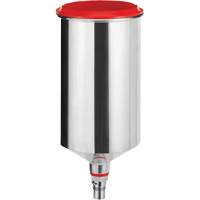 SATA 96685 Gobelet r&eacute;utilisable en aluminium 1,0?L avec raccord QCC, sans filetage fin
