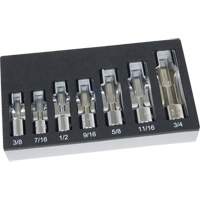 LISLE 13180 Jeu de douilles pour &eacute;crous &eacute;vas&eacute;s SAE avec plateau en mousse, 7 Morceaux, Prise de 3/8"