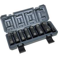 LISLE 13420 Jeu de douilles doubles hexagonales et h&eacute;licoidales avec coffret, 8 Morceaux, Prise de 1/2"