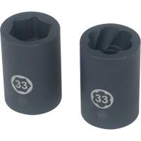 LISLE 13550 Jeu de douilles hexagonales et h&eacute;licoidales pour &eacute;crous de roue de camion