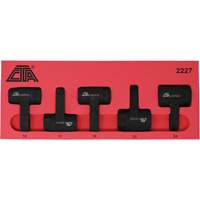 CTA Tools 2227 Jeu de douilles pour capteur de gaz d'&eacute;chappement, 5 Morceaux, Prise de 1/2"