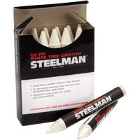 Steelman 00063 Semi-Permanent White Tire Marking Crayons