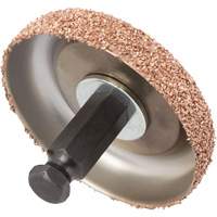 Steelman SLP9305A Roue de tamponnage et d'abrasion en carbure de tungst&egrave;ne avec adaptateur hexagonal pour tampon de pneu &agrave; basse vitesse, Diam&egrave;tre 2-3/5", 4,5" lo, 4" la, Hauteur 1,1"