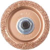 Steelman SLP9305A Roue de tamponnage et d'abrasion en carbure de tungst&egrave;ne avec adaptateur hexagonal pour tampon de pneu &agrave; basse vitesse, Diam&egrave;tre 2-3/5", 4,5" lo, 4" la, Hauteur 1,1"