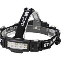 Steelman 78834 Lampe frontale &agrave; profil mince activ&eacute; par le mouvement, DEL, 250 lumens, 3 hres de fonctionnement, piles Rechargeable