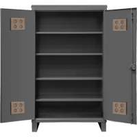 Durham Manufacturing HDCO244878-4S95 Heavy-Duty Outdoor Cabinet, Steel, 4 Shelves, 78" H x 48" W x 24" D, Grey