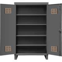Durham Manufacturing HDCO246078-4S95 Heavy-Duty Outdoor Cabinet, Steel, 4 Shelves, 78" H x 60" W x 24" D, Grey