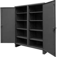 Extra Heavy-Duty Cabinet, Steel, 8 Shelves, 78" H x 72" W x 24" D, Grey  FM018 | TENAQUIP