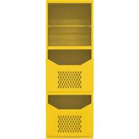 Durham Manufacturing VSCSP-242472-2-50 Armoire pour le contr&ocirc;le des d&eacute;versements, 1 Tablettes, 72" h x 24" la x 24" p, Acier, Jaune