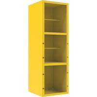 Durham Manufacturing VSCSP-242472-2-50 Armoire pour le contr&ocirc;le des d&eacute;versements, 1 Tablettes, 72" h x 24" la x 24" p, Acier, Jaune