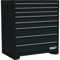 AGF Brome CF27-242440B1-440-BK Modular Drawer Cabinet, 8 Drawers, 24" W x 24" D x 40" H, Black