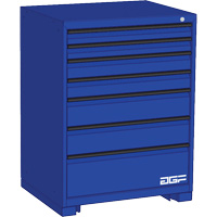 AGF Brome CF27-302440B2-440-BL Modular Drawer Cabinet, 7 Drawers, 30" W x 24" D x 40" H, Blue