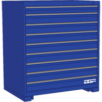 AGF Brome CF27-242440B3-440-BL Modular Drawer Cabinet, 9 Drawers, 24" W x 24" D x 40" H, Blue