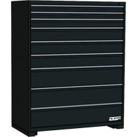 AGF Brome CF27-482460C3-440-BK Armoire &agrave; tiroirs modulaire, 9 tiroirs, 48" la x 24" p x 60" h, Noir