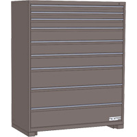 AGF Brome CF27-362460C3-440-GR Armoire &agrave; tiroirs modulaire, 9 tiroirs, 36" la x 24" p x 60" h, Gris