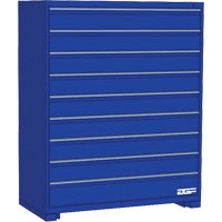 Armoire à tiroirs modulaire, 9 tiroirs, 36" la x 28" p x 60" h, Bleu  FM505 | TENAQUIP