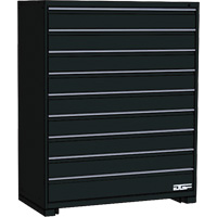 AGF Brome CF27-482860C4-440-BK Armoire &agrave; tiroirs modulaire, 9 tiroirs, 48" la x 28" p x 60" h, Noir