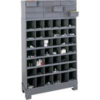 Modular Small Parts Storage Unit, Steel, 18 Drawers, 33-3/4" x 12-1/4" x 58-5/8", Grey FN373 | TENAQUIP