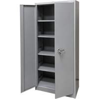 KLETON FN425 Armoire de rangement, Acier, 4 Tablettes, 66" h x 30" la x 15" P, Gris