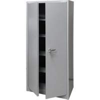 KLETON FN425 Armoire de rangement, Acier, 4 Tablettes, 66" h x 30" la x 15" P, Gris