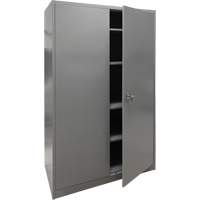 Storage Cabinet, Steel, 4 Shelves, 78" H x 48" W x 24" D, Grey FN427 | TENAQUIP