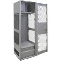 KLETON FN466 Gear Locker with Door, Steel, 24" W x 24" D x 72" H, Grey