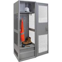 Gear Locker with Door, Steel, 24" W x 24" D x 72" H, Grey FN466 | TENAQUIP