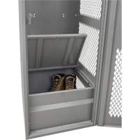 KLETON FN466 Gear Locker with Door, Steel, 24" W x 24" D x 72" H, Grey