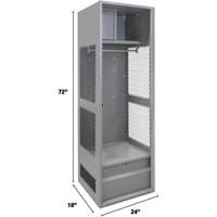 KLETON FN469 Gear Locker, Steel, 24" W x 18" D x 72" H, Grey