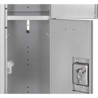 KLETON FN672 Lockers, 3 -tier, Bank of 3, 36" x 18" x 86", Steel, Grey, Knocked Down
