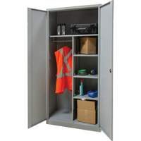KLETON FN655 Combination Storage Cabinet, 36" W x 18" D x 72" H, Grey