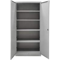 KLETON FN657 Armoires de rangement Hi-Boy, Acier, 4 Tablettes, 72" h x 36" la x 18" P, Gris