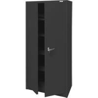 KLETON FN702 Armoire d'entreposage, Acier, 4 Tablettes, 66" h x 30" la x 15" P, Noir
