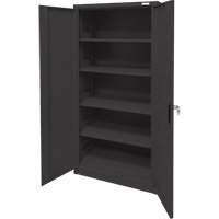 KLETON FN703 Armoire d'entreposage, Acier, 4 Tablettes, 78" h x 36" la x 24" P, Noir