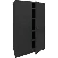 KLETON FN704 Armoire d'entreposage, Acier, 4 Tablettes, 78" h x 48" la x 24" P, Noir